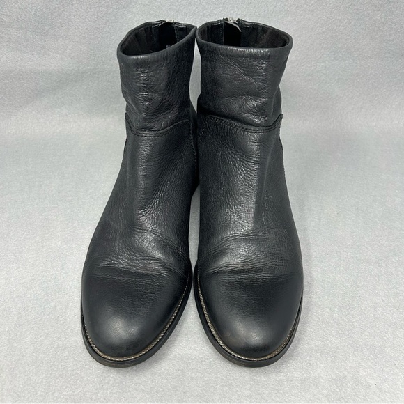 Franco Sarto Women's Size 9 Brady Leather Ankle Bootie Boot Side Zip Black. - Picture 5 of 13